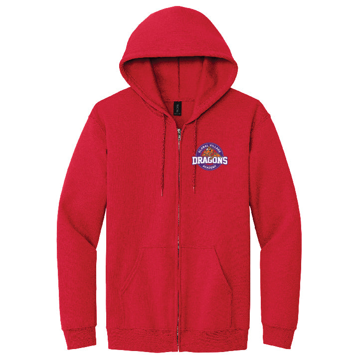 GVA Douglas Dragons Adult Zip-Up Hooded Sweatshirt (18600)